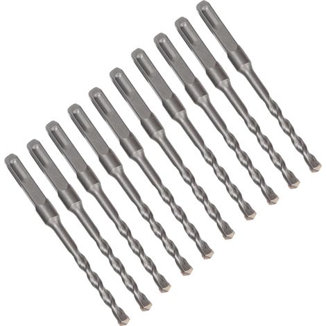 Set mit 10 Betonbohrern für Elektrohammer, Sechskantschaft, Bohrwerkzeug 8x150mm (1/4)