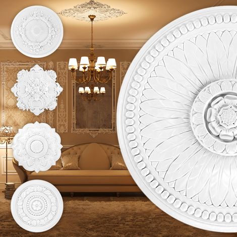 Rosone in PU - decorazione interna, stucco per soffitto e parete, materiale duro - R125-R179: R147 - Ø 46 cm