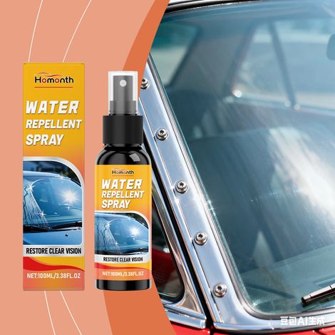 Wasserfestes Glasspray für Autoscheiben: Reinigt und pflegt, sorgt für strahlenden Glanz und klare Sicht – 100 ml -- DE (1/5)