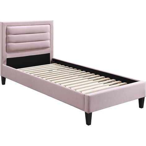 Letto 90 x 190 cm con testata rosa - Rosa - MACHUPIO