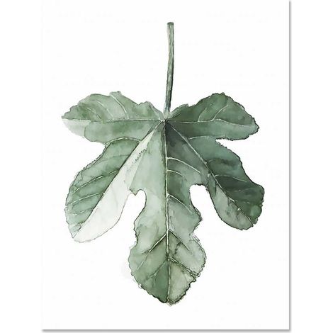 1 Affiche sur toile, Feuilles tropicales, Motif plantes vertes, 40x50 cm, Sans cadre, Décoration chambre enfant (1/5)