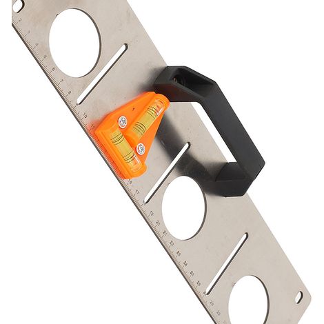 Niveau à bulle à 4 positions en acier inoxydable, mesure précise et rapide pour interrupteurs, prises et autres équipements électriques et hydrauliques.
