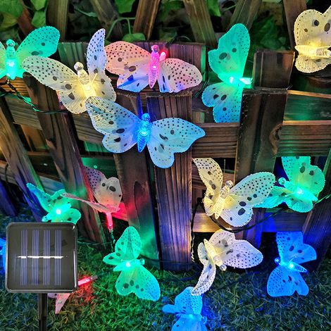 Guirlande lumineuse Papillon - 12LED - Solaire - 3,8 m - Multicolore (1/5)