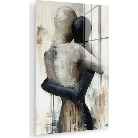 CUADRO DE METACRILATO Abstracto - Amor - Blanco y negro - Moderno Decoracion Pared Salon 40x60 (1/5)