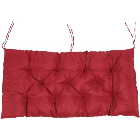 BUNTHAUS Coussin de banc intérieur/extérieur en coton PP imperméable et résistant au soleil, pour fauteuil suspendu, mobilier de jardin et canapé deux places, couleur rouge bordeaux. (1/5)
