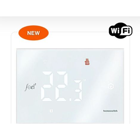 Termostato Touch Programmabile Da Parete Wi Fi (Tecnoswitch Cod. Te045Wb)