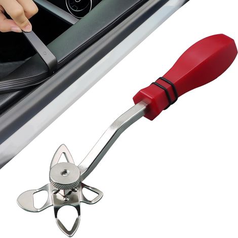 Outil de retrait de bande de joint de – Extracteur de garniture automobile, extracteur de joint en caoutchouc  Poignée ergonomique avec pointe en acier inclinée, outil de levier durable (1/5)