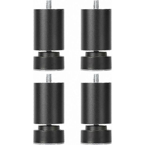 Pieds de meubles en métal à filetage M10 réglables, durables et compatibles avec les canapés, les lits, les tables et les armoires, noirs, 8 cm. (1/5)