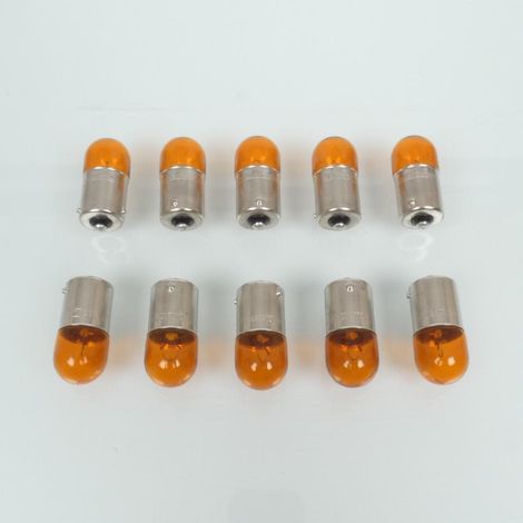 Ampoule orange Flosser 12V 10W BAU15s RY10W pour moto auto (1/3)
