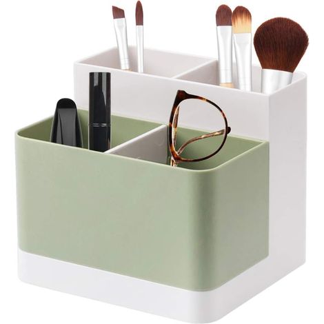 Organisateur de Rangement de Bureau, Conteneur de Porte-carte Crayon, Porte-pinceau de Maquillage, Organisateur de Bureau, Conception de Séparateur Amovible, Organisateur de Bureau à Domicile (1/5)