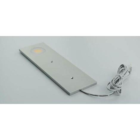foco cob led 3,5w 60x190xh5 aluminio plata faston jst, cable 1,5mt, 12v, sin transform. (1/2)