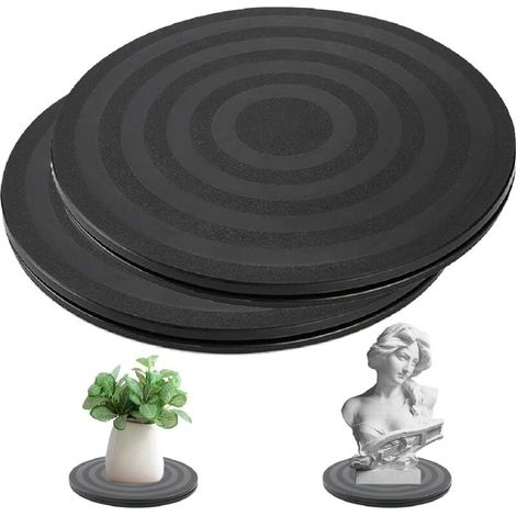 Plateau Tournant Universel de 20 cm,Solide Plateau Tournant à 360°,Support Pivotant Résistant,Tourne-Disque Rotatif pour Plantes en Pot Haut-Parleurs Ordinateurs Portables Moniteurs (20cm2PCS) (1/4)
