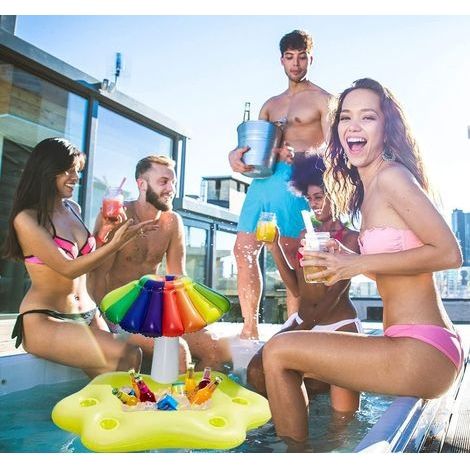 Schwimmende Poolbar, aufblasbare Poolbar für Erwachsene, 95 x 55 x 65 cm (1/4)
