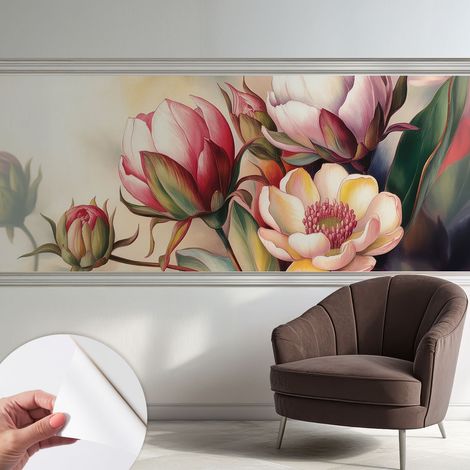 Fototapete Selbstklebend - Wandtattoo - leicht anzubringen - Wandverkleidung Blumenstrauß 250x104 cm (1/5)