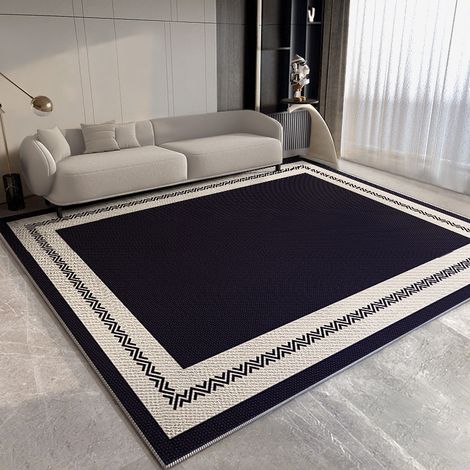 Tapis moelleux antidérapant motif géométrique, 3 tatamis, toutes saisons, épais, lavable, antibactérien anti-acariens, protection sol, isolation phonique, compatible chauffage au sol et tapis chauffan