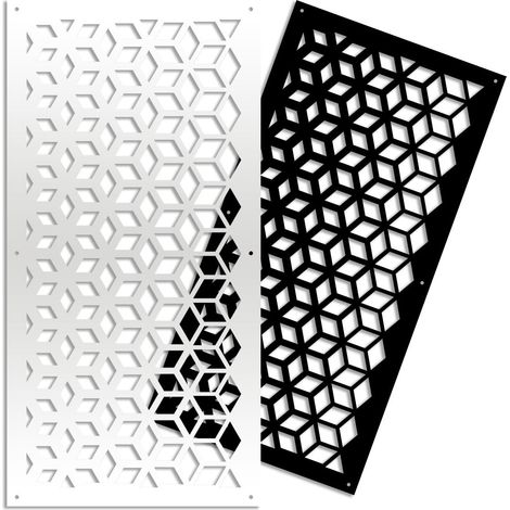 METAMORPHOSIS - Pannello in PVC traforato - Parasole - Misura: 50x150 cm - Colore: bianco (1/4)