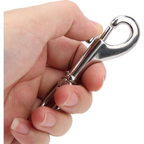 90 mm Drehkarabiner, Edelstahl 316, Einzelkopf, für Outdoor-Aktivitäten und Tauchen