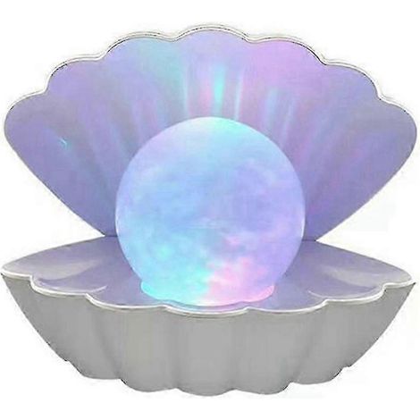 Lampe de table en forme de coquillage nacré, idéale pour la table de chevet, le bureau, la lecture et les environnements intérieurs.-AquaForge (1/5)
