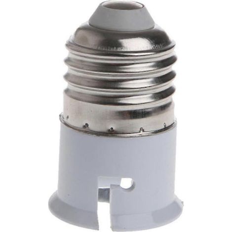 Adaptateur durable pour ampoule E27 vers B22, convertisseur à visser pour éclairage domestique, blanc.