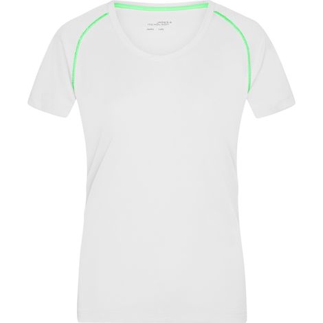 James & Nicholson Funktions-Shirt Damen JN495 Gr. 2XL white/bright-green (1/4)