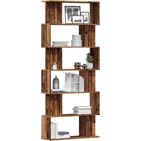 Bücherregal Altholz-Optik 80x24x192 cm Holzwerkstoff