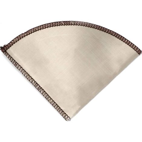 Versez sur le filtre à café en acier inoxydable sans papier goutte à goutte cône filtre à café cafetière 1-2 tasses pour tasses, mugs, carafes, porte-filtres (1-4 tasses) (1/4)