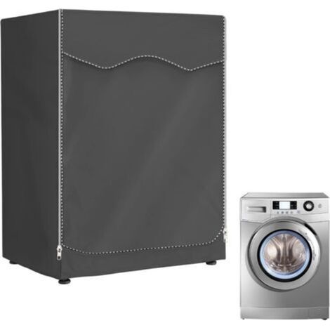 (noir, 60 x 55 x 85 cm) Pour machine à laver et sèche-linge d'extérieur , housse pour machine à laver imperméable avec ouverture frontale (1/5)