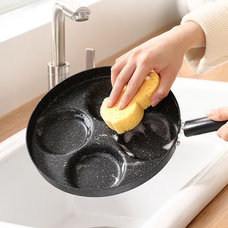 Poêle à crêpes, œufs et steaks antiadhésive à quatre trous pour la cuisson du petit-déjeuner (1/5)