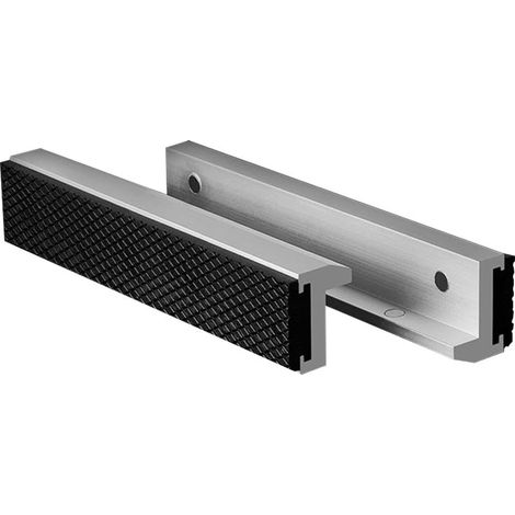 Mâchoires d'étau universelles - 1 paire de mâchoires d'étau en alliage d'aluminium et caoutchouc souple avec 4 blocs magnétiques puissants de type tiroir, antidérapantes, pour tout étau en métal. (1/5)