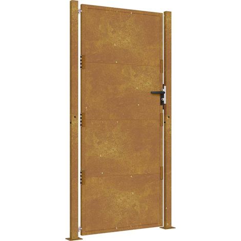 Portail de jardin,Portail de clôture,Portillon de jardin 105x205 cm acier corten CFW28305 (1/5)
