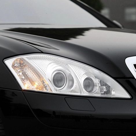 Applicable to the left front headlight cover of 2006-2009 Mercedes-Benz S-Class W221, S300, S350, S400, S500, and S600. (1/4)