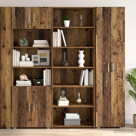 vidaXL Aparador Madera envejecida 70 x 41 x 185 cm (1/5)