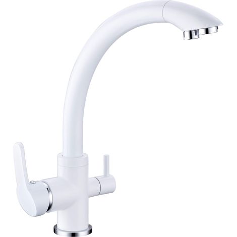 Robinet mitigeur 3 voies - Blanc - Everglades - Gamme ''PARK'' (1/5)