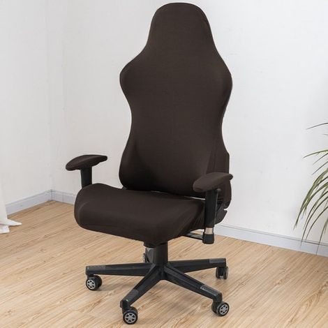 Housse de chaise gaming, housse élastique pour chaise gaming, housse universelle pour chaise de bureau, lavable, pour bureaux, salons, chambres, etc., rouge bordeaux. (1/5)