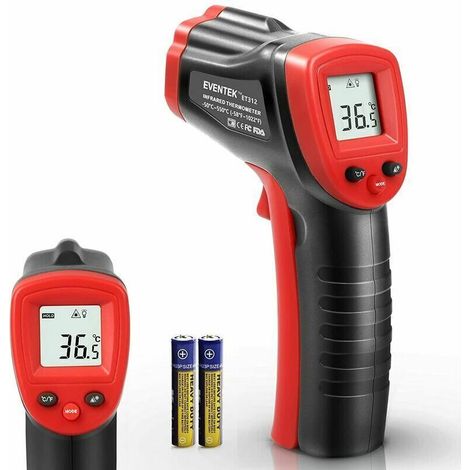 Thermomètre Infrarouge, Thermomètre Laser, 50°C550°C (58°F1022°F), 【Thermomètre industriel】 Thermomètre sans Contact, LCD Numérique, Emissivité Réglable (Pas pour l'homme)
