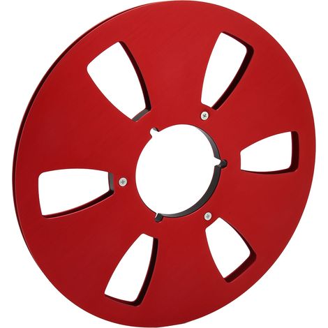 Bobine universelle 1/4" 10 pouces vide en aluminium rouge à 6 trous pour enregistrement (1/5)