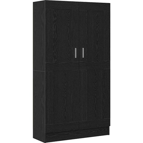 Maison Exclusive - Bücherregal Schwarz Eichen-Optik 82,5 x 30,5 x