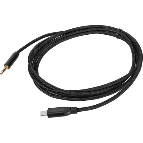 Câble audio USB-C vers jack 3,5 mm HiFi stéréo Plug and Play, tressé, de type C vers AUX mâle, pour PS5, voiture et téléphone, 2 m / 6,6 pi (1/5)