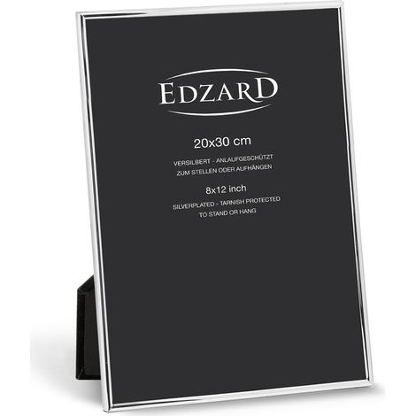 Cadre photo Genua 20x30 cm plaqué argent anti-ternissement (1/5)