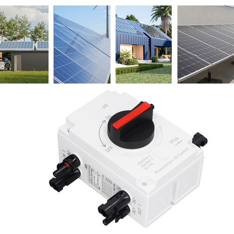 1200 V 32 A 4-poliger (2 Eingänge, 2 Ausgänge) DC-Photovoltaik-Trennschalter, IP66 wasserdicht, für Solarsammelschienen, LONQ-40 (1/5)