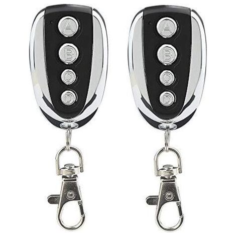 Lot de 2 télécommandes universelles 433,9 MHz – 4 canaux pour porte de garage et portail – Distance de transmission 100m (1/5)