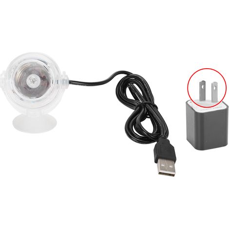 Wasserdichte, tauchfähige LED-Aquarienleuchte mit Farbverlauf, Nachtbeleuchtung für Süß- und Salzwasser, 100–240 V mit gelbem US-Stecker (1/5)