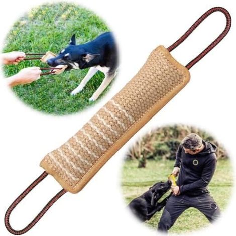 Jouet à Mâcher - Bull Fit - Boudin en Jute - Extra Robuste - Durable - Pour Chiens de Grande Taille (1/4)