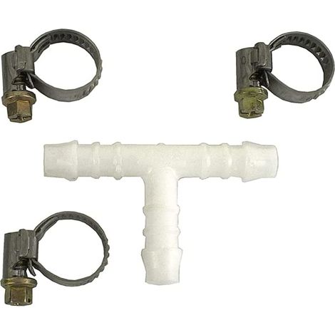 Giunzione per tubi a "T" + 2 fascette - 8 mm = 5/16