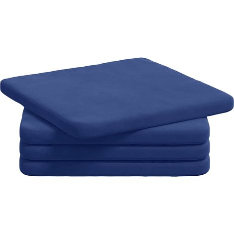 Maison Exclusive - Sitzkissen 4 pcs Polizeiblau 40 x 40 x 3 cm Sa