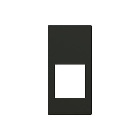 Enjoliveur prise RJ45 gallery sans porte-étiquette 1 module night HAGER WXD201N (1/4)