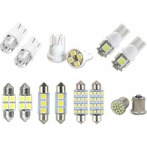 Set di 14 lampadine a LED per bagagliaio auto, targa e plafoniera. (1/4)