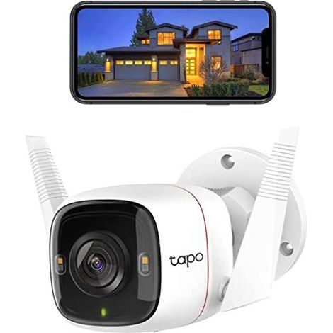 Tp-Link – Caméra de surveillance extérieure 2K QHD – Vision nocturne couleur – Détection de mouvement intelligente – Audio bidirectionnel