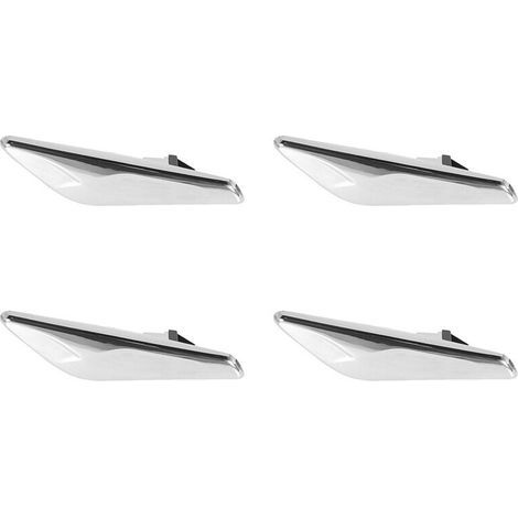 Quatre baguettes chromées avant gauche pour les caches de clignotants, applicables aux modèles BMW X3, X4, F25, F26 de 2013 à 2017. (1/4)