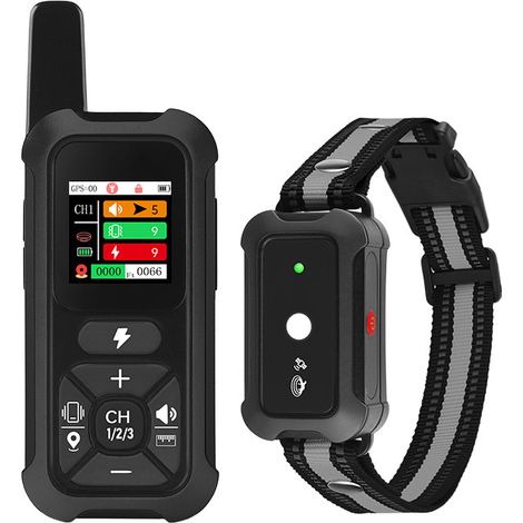Clôture virtuelle GPS sans fil pour chiens, enclos électronique pour animaux, dresseur à distance et collier anti-aboiement (1/2)
